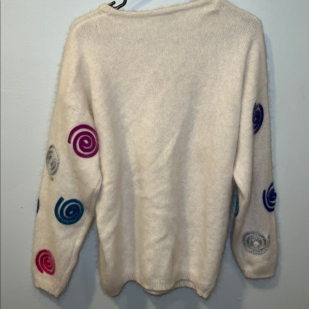 Angora Rabbit Hair and Lambwool Vintage oversized Rafaella Size M Sweater - Picture 6 of 9